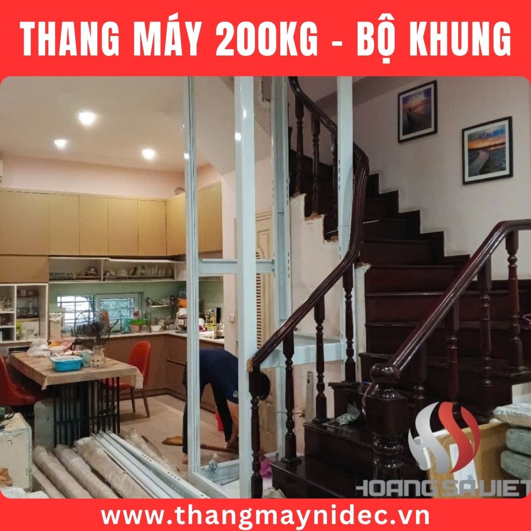 Bộ khung thang máy gia đình 200kg Bộ khung thang máy gia đình 200kg