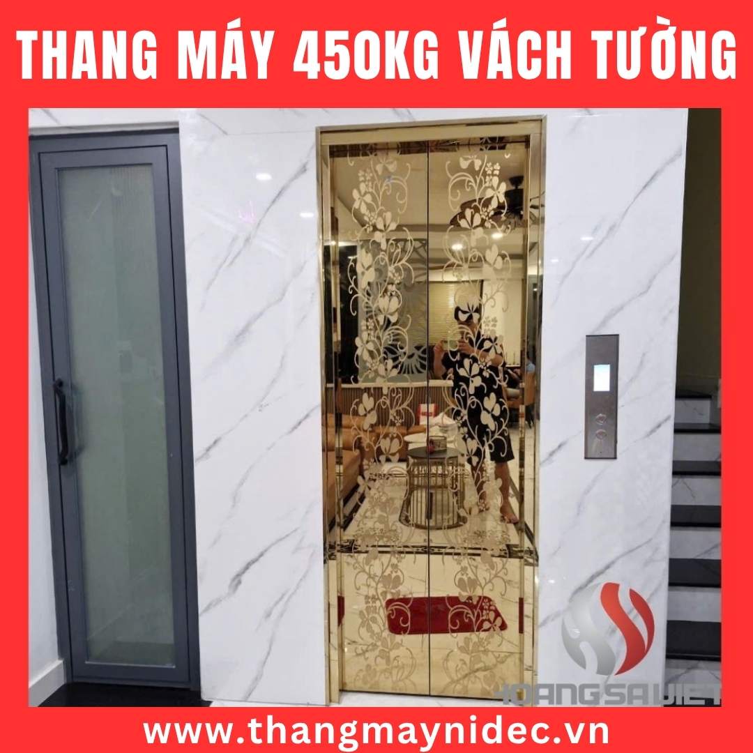 Thang máy 450kg khung bê tông xây tường ốp đá hoa cương Thang máy 450kg khung bê tông xây tường ốp đá hoa cương