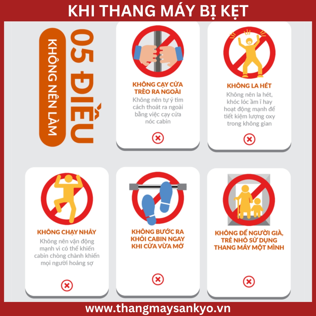 5 điều không nên làm khi gặp tình huống bị kẹt thang máy 5 điều không nên làm khi gặp tình huống bị kẹt thang máy