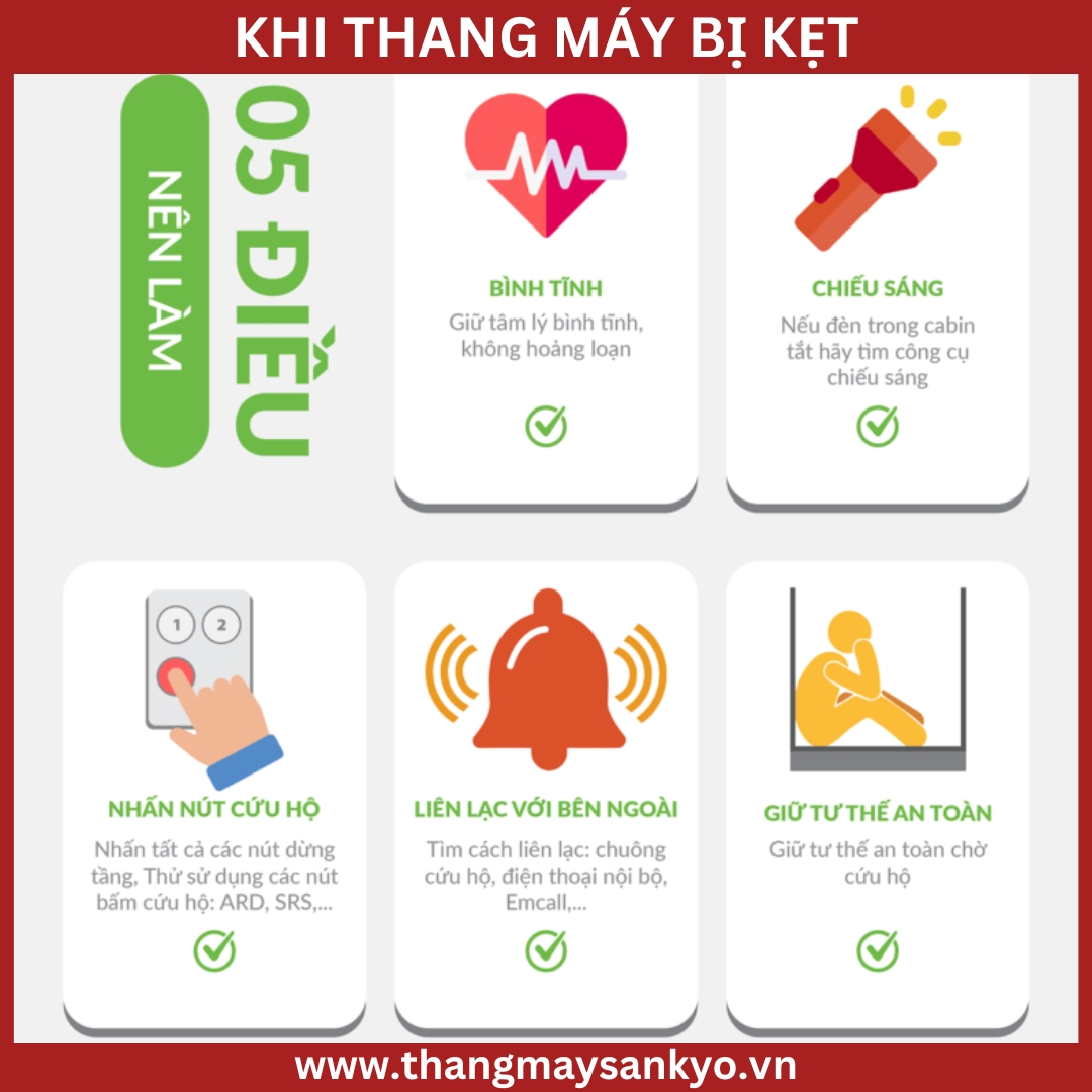 5 điều nên làm khi gặp tình huống bị kẹt thang máy 5 điều nên làm khi gặp tình huống bị kẹt thang máy