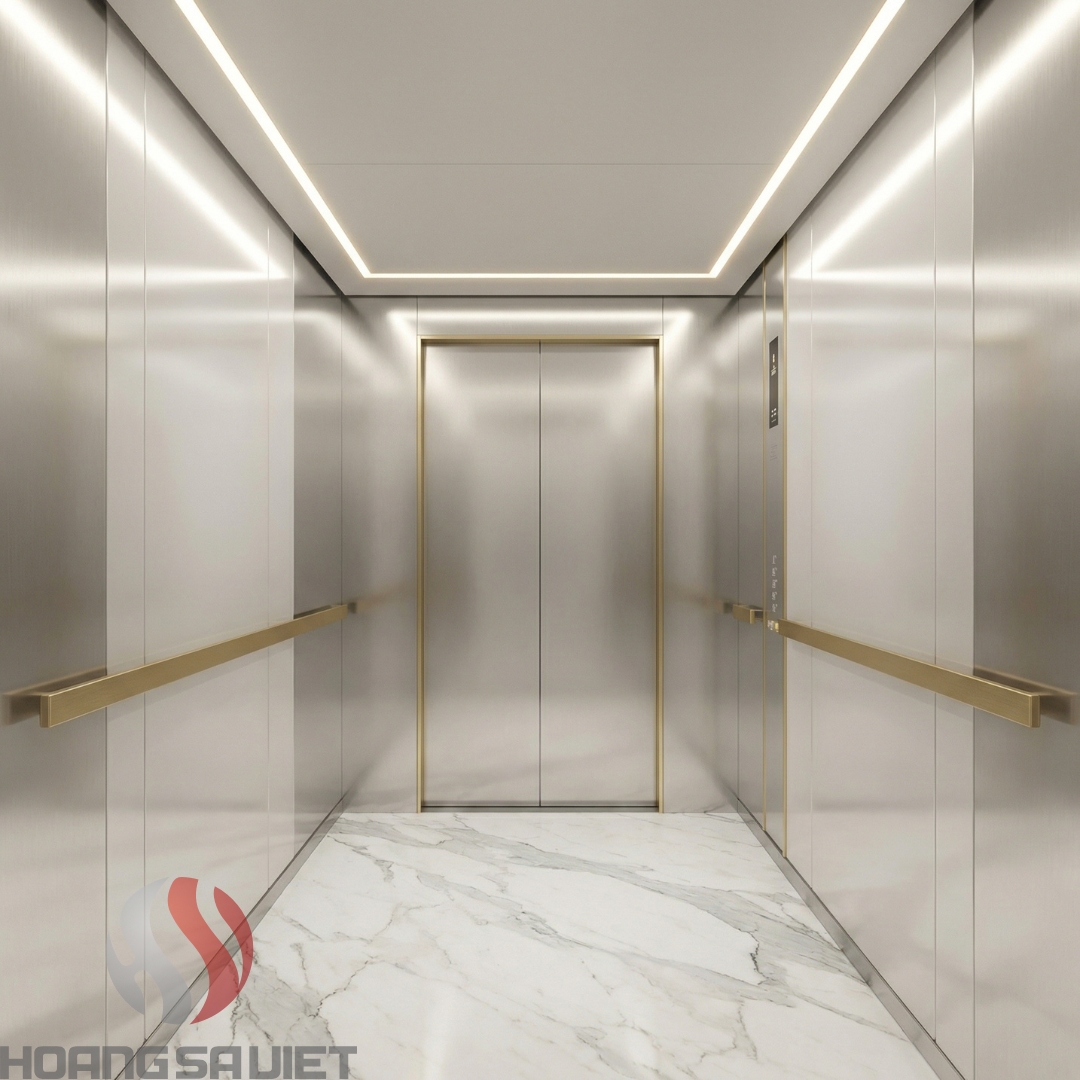 Cabin thang máy cho gia chủ mệnh Kim