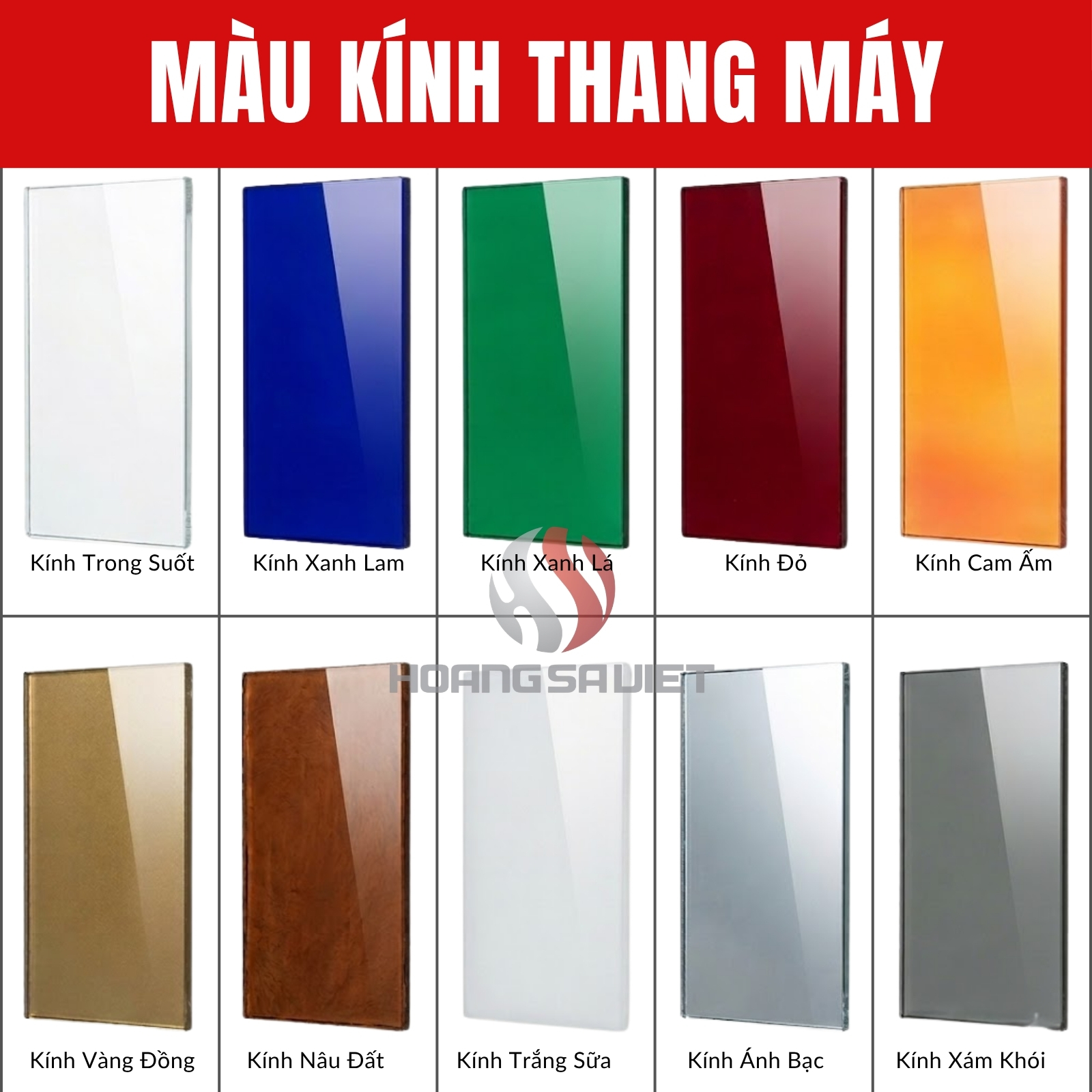 Màu kính thang máy 