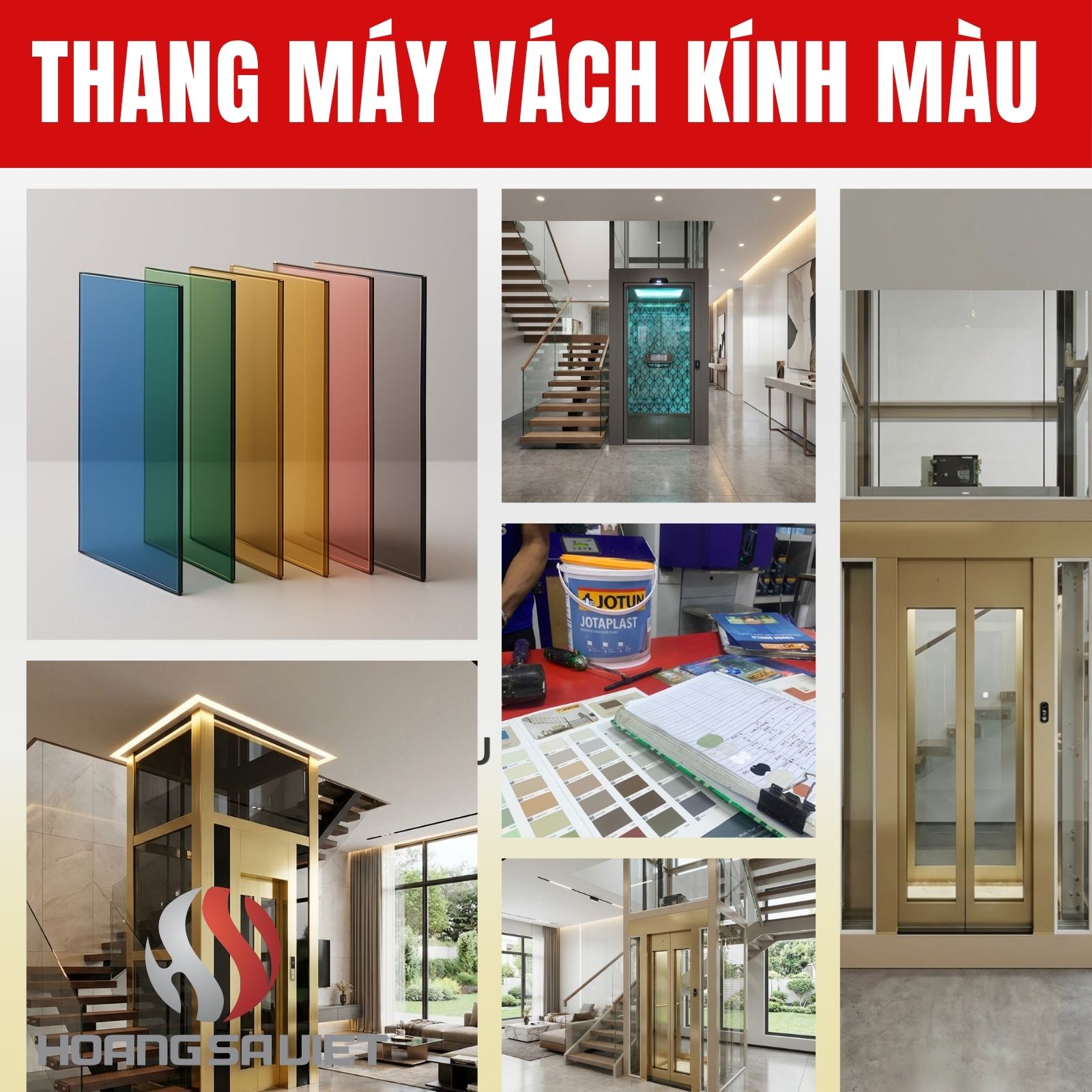 Màu kính thang máy