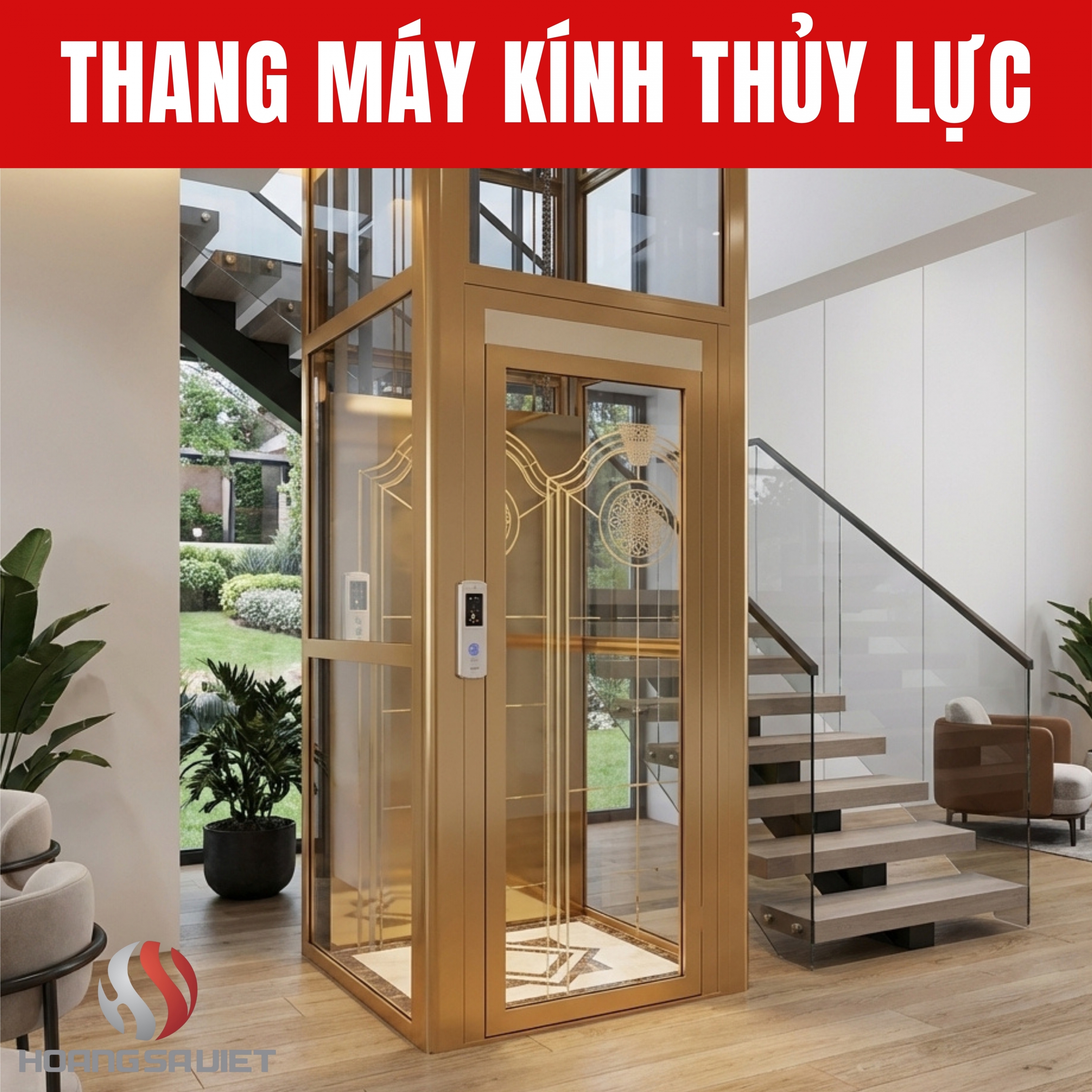 Thang máy kính thủy lực 200kg