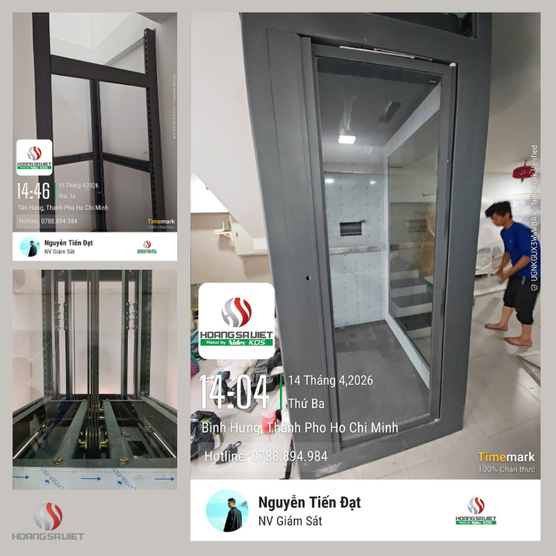 Lắp đặt thực tế công trình thang máy tại Thành phố Hồ Chí Minh