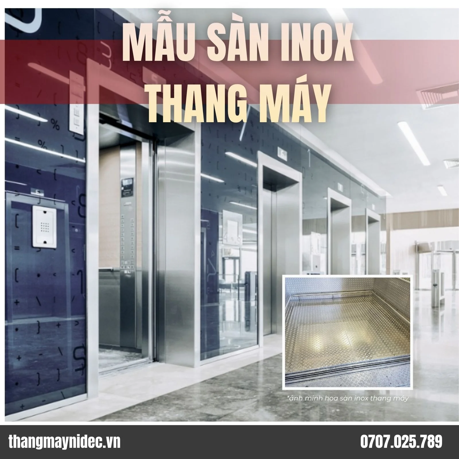 Mẫu Sàn Inox Thang Máy