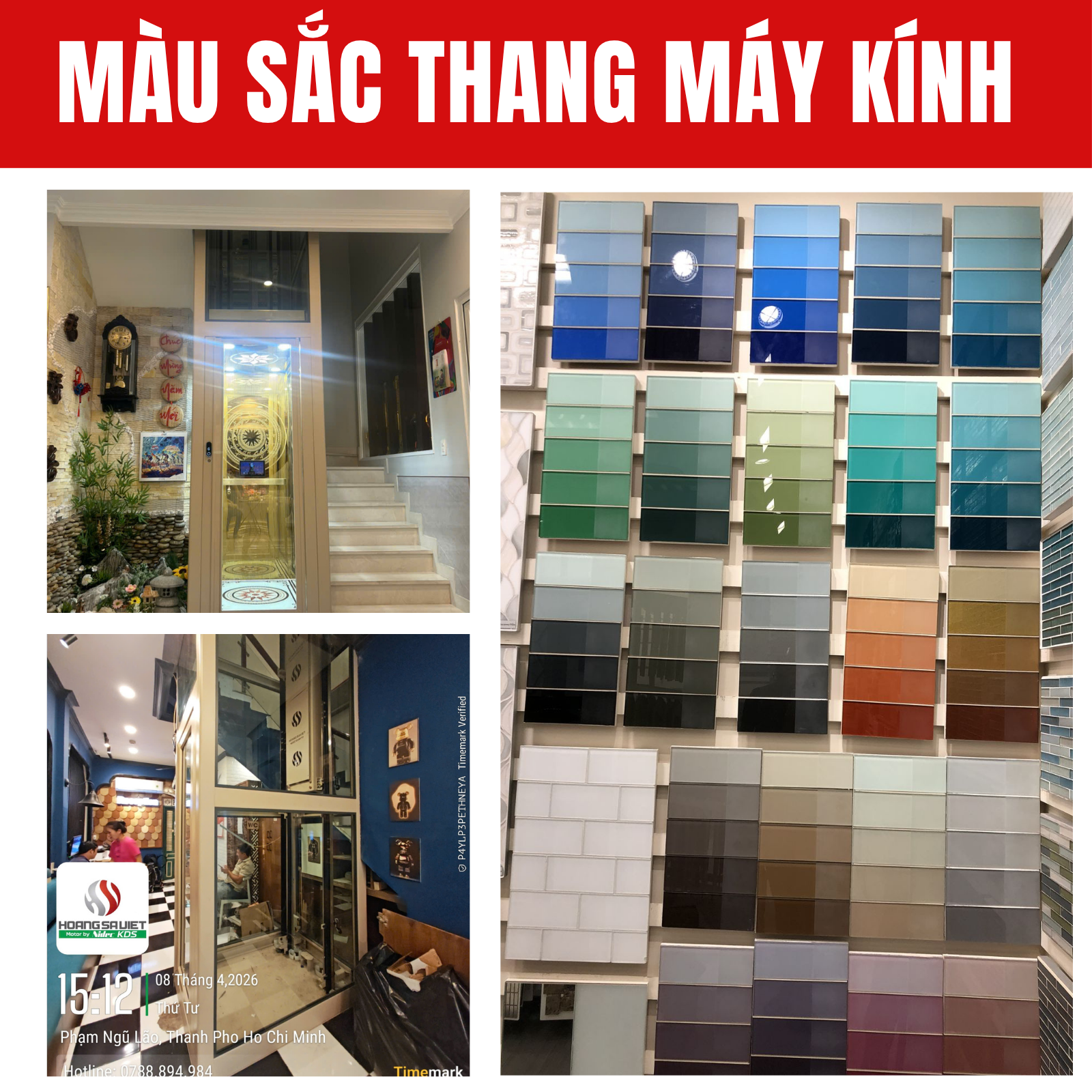 Màu Kính Thang Máy 350kg