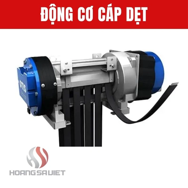 Động cơ thang máy cáp dẹt 