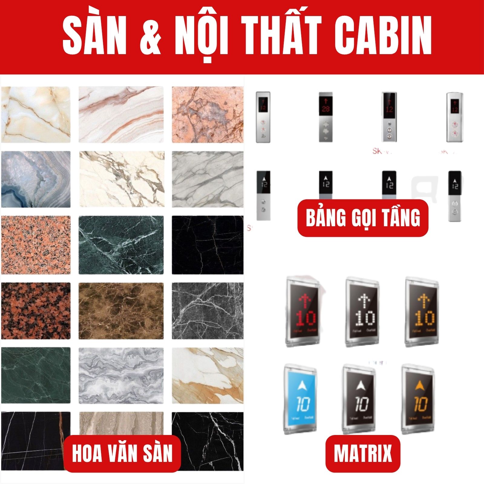 Nội thất thang máy kính 350kg