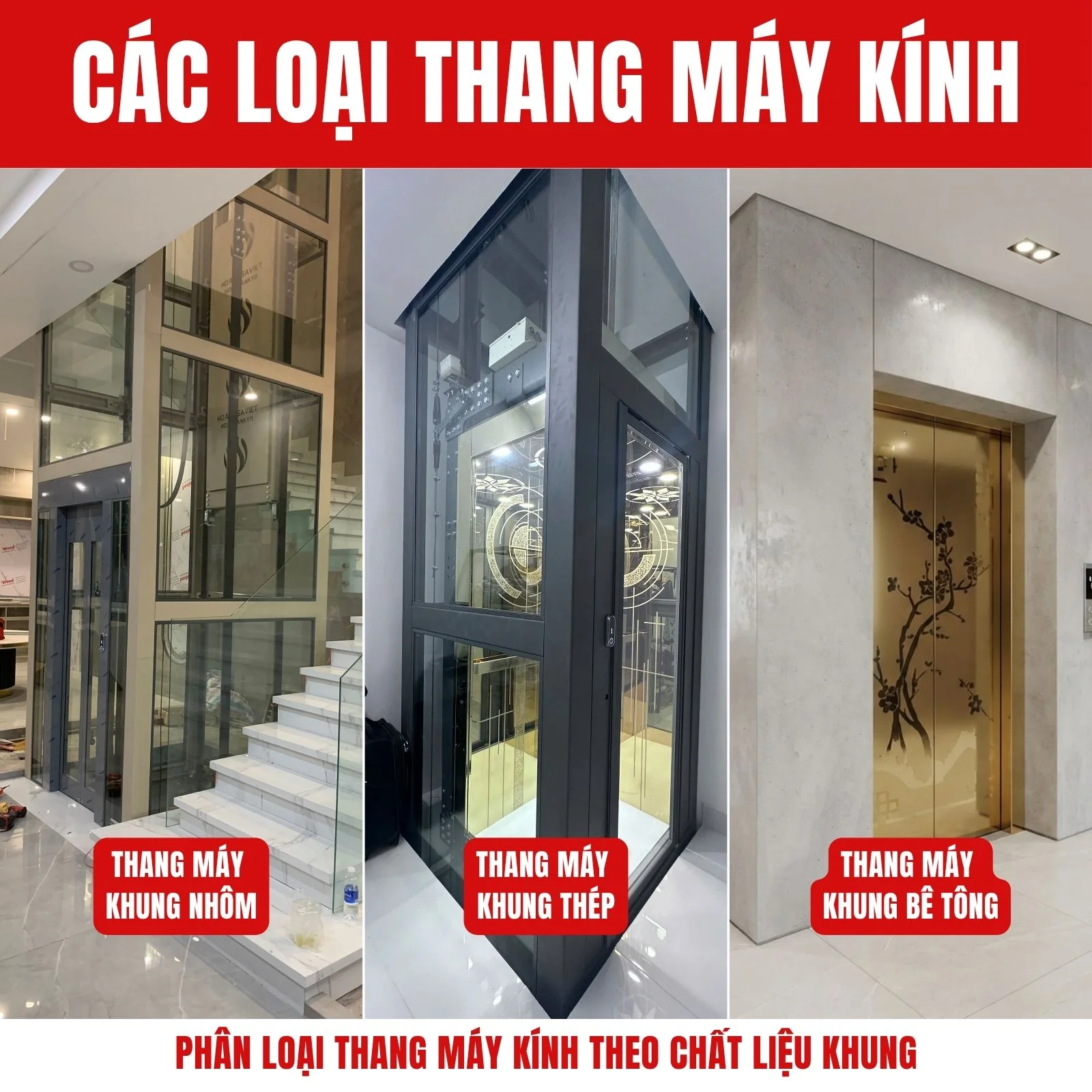 Phân loại các loại khung thang máy phổ biến hiện nay