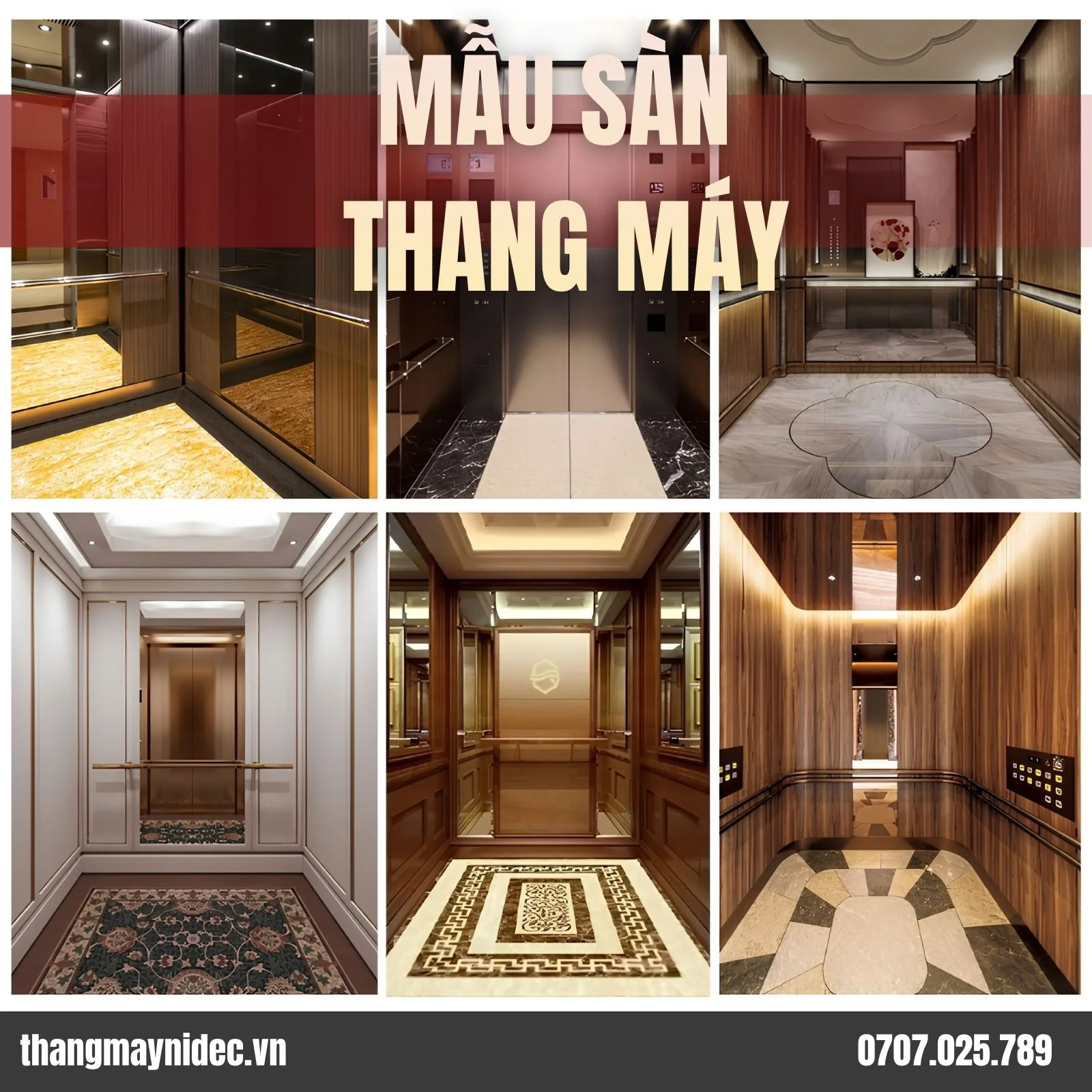 Mẫu hoa văn sàn thang máy sang trọng