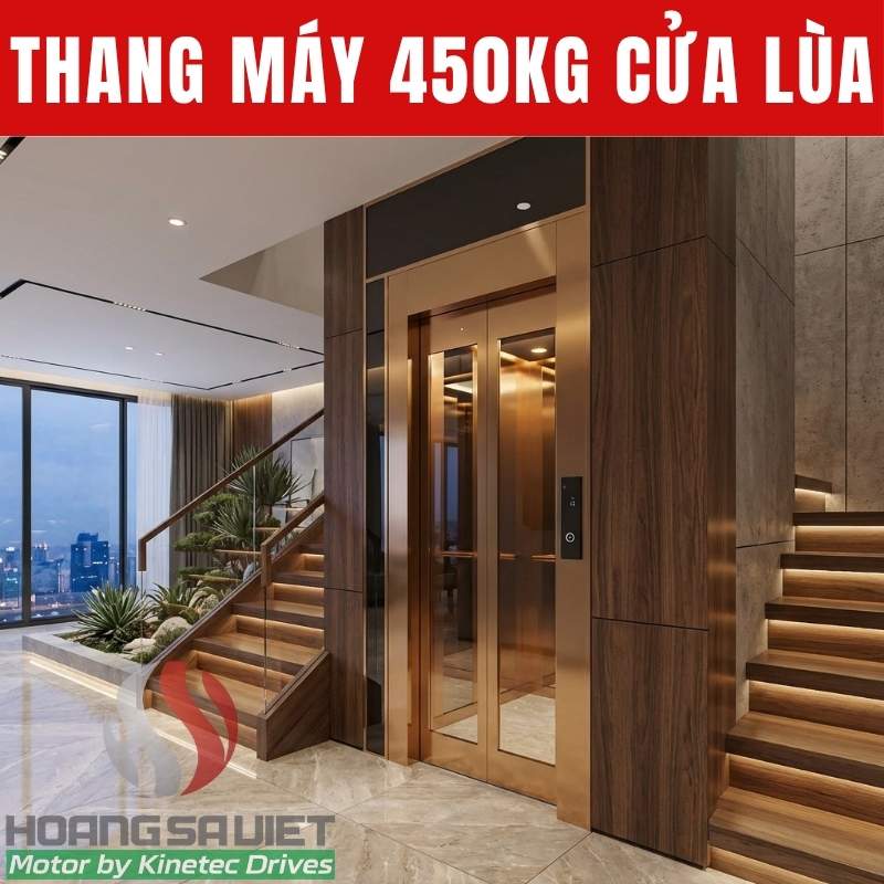 thang máy 450kg cửa lùa tự động