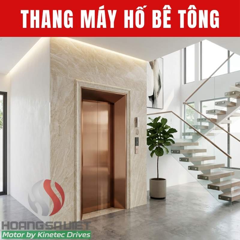 thang máy khung hố bê tông