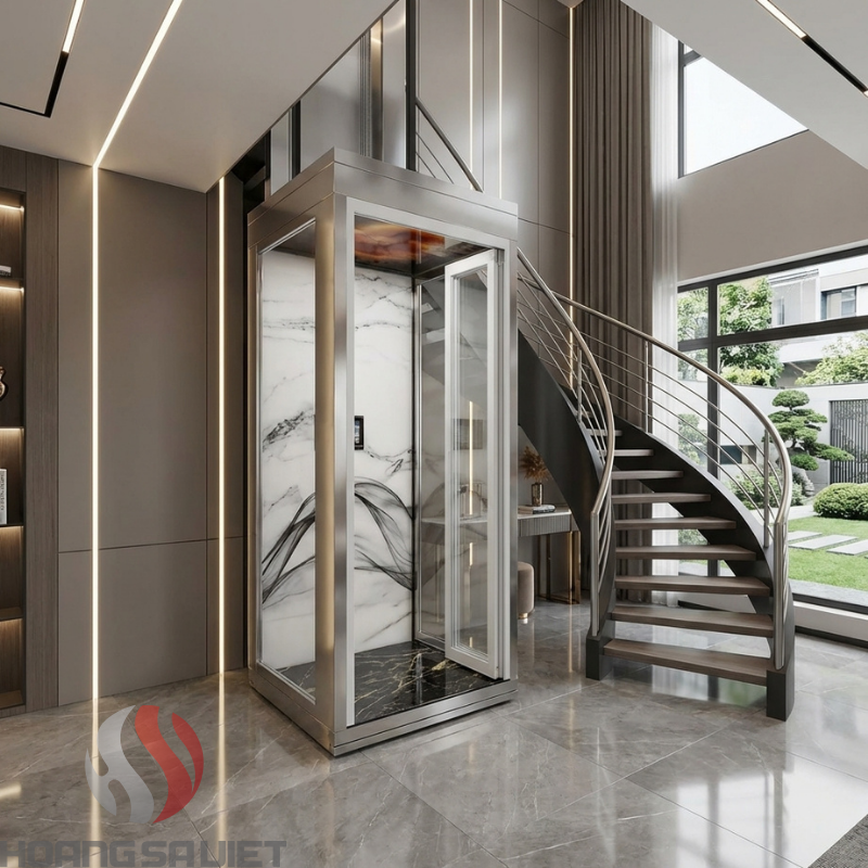 Thang máy sàn nâng mini (platform lift) đang được nhiều đơn vị quảng bá