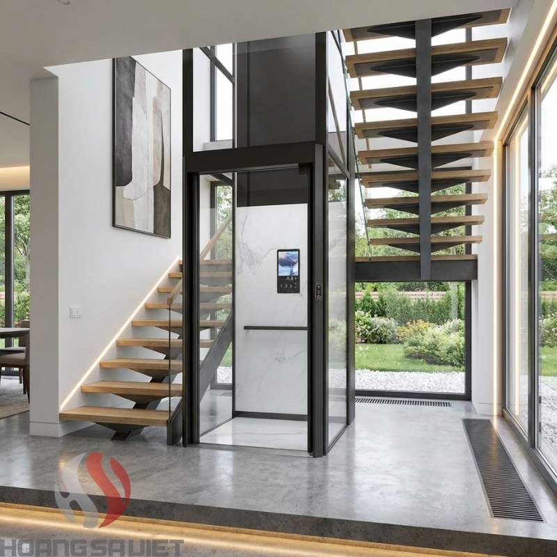 Thế mạnh lớn nhất của Hoàng Sa Việt nằm ở dòng thang máy gia đình mini không hố pit