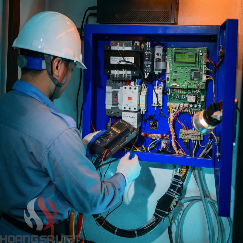 Thang máy có phòng máy và tủ điện (Machine Room)