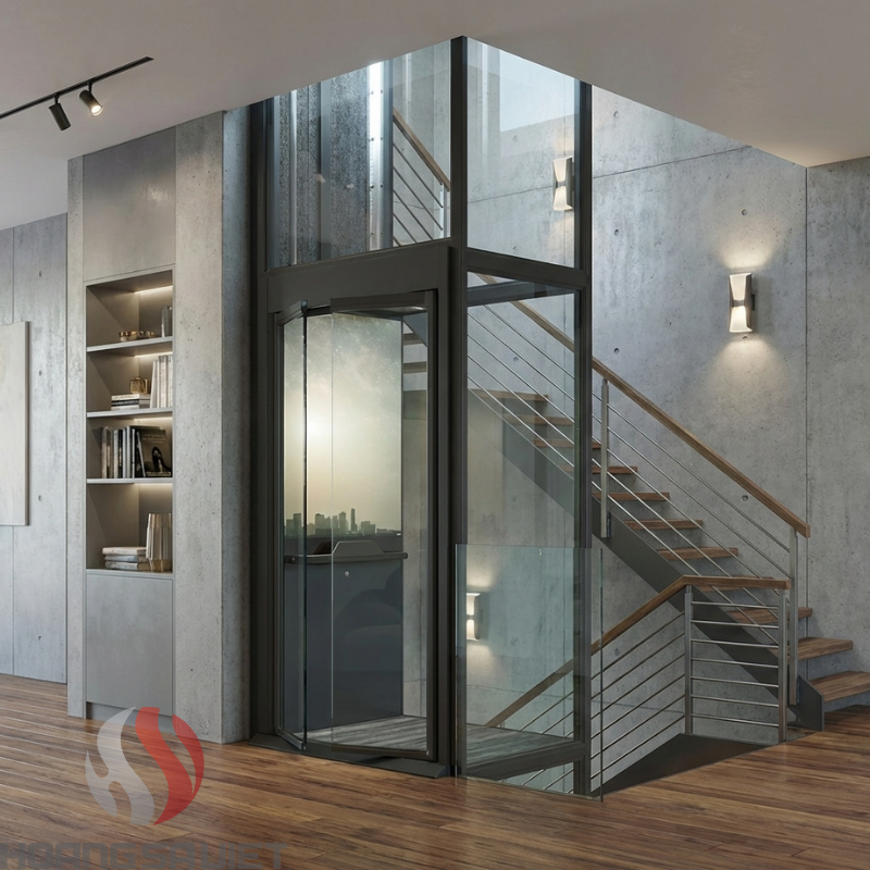 Thang máy trục vít không cần hố PIT