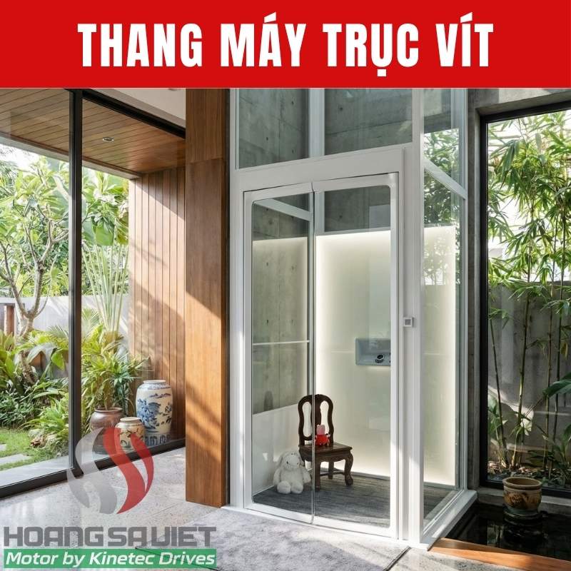 thang máy trục vít mini