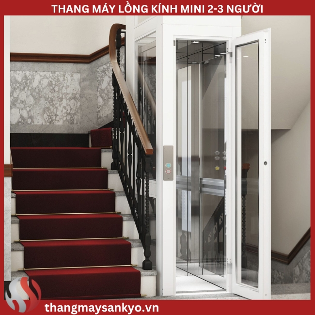 Hình ảnh minh hoạ thang máy kính mini 2-3 người Hình ảnh minh hoạ thang máy kính mini 2-3 người