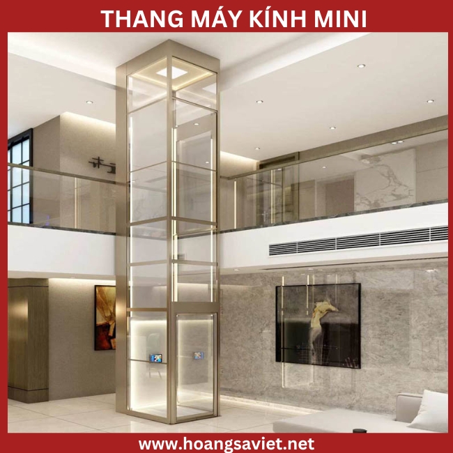 Ảnh thang máy kính vuông mini Ảnh thang máy kính vuông mini