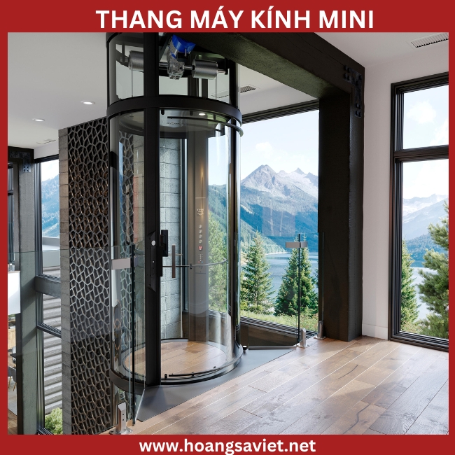 Ảnh thang máy kính tròn mini Ảnh thang máy kính tròn mini