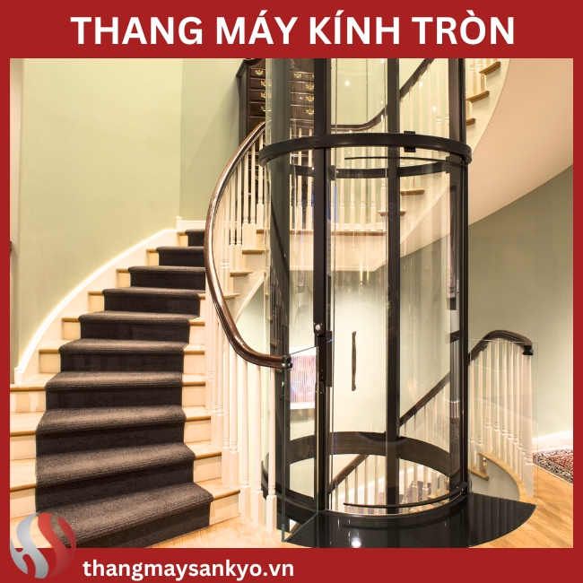 Thang máy tròn vách kính Thang máy tròn vách kính