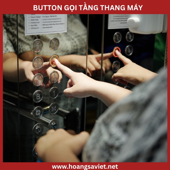 Ảnh minh hoạ bảng gọi tầng lắp bên trong cabin thang máy Ảnh minh hoạ bảng gọi tầng lắp bên trong cabin thang máy