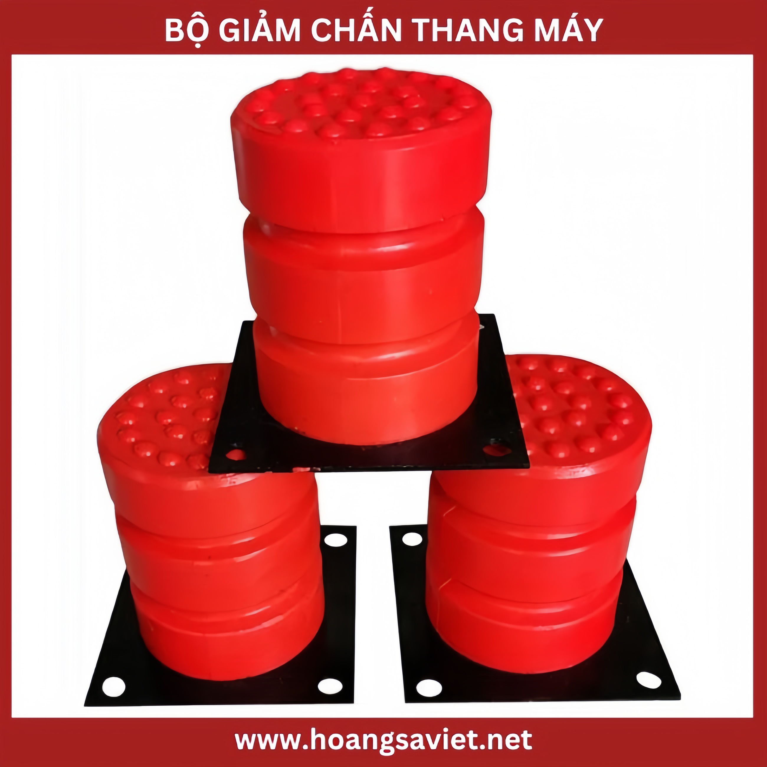 Hình ảnh minh hoạ bộ giảm chấn thang máy cao su Hình ảnh minh hoạ bộ giảm chấn thang máy cao su