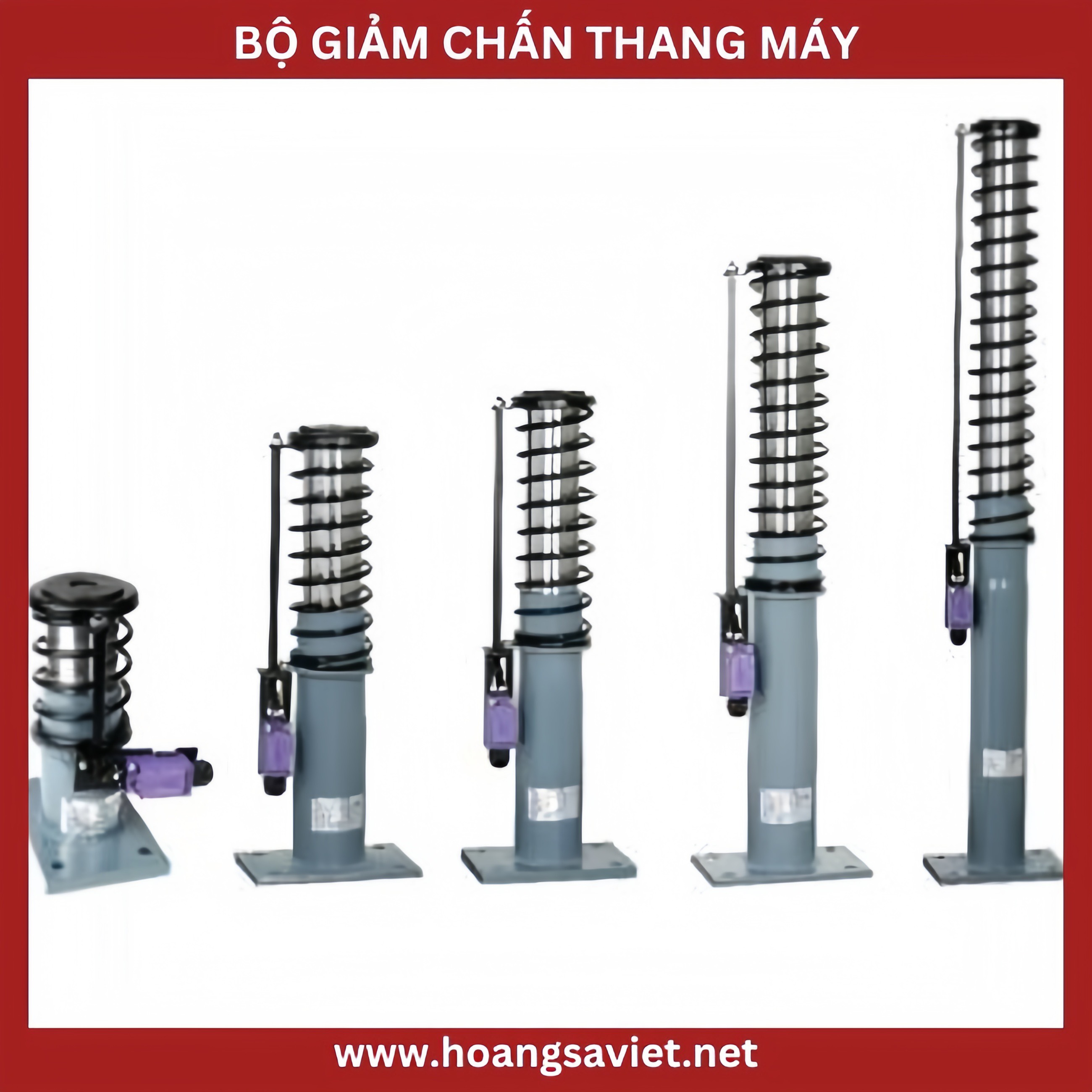 Hình ảnh minh hoạ bộ giảm chấn thang máy lò xo Hình ảnh minh hoạ bộ giảm chấn thang máy lò xo