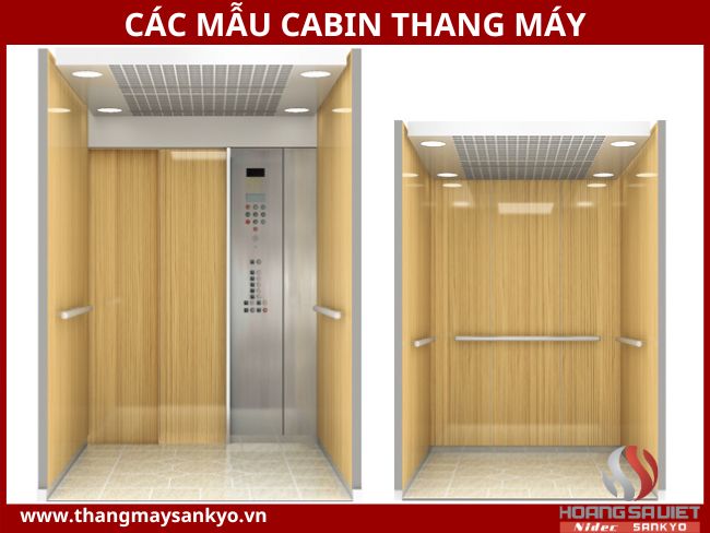 Cabin thang máy hoài cổ với ốp gạch lụa và đèn trang trí Cabin thang máy hoài cổ với ốp gạch lụa và đèn trang trí