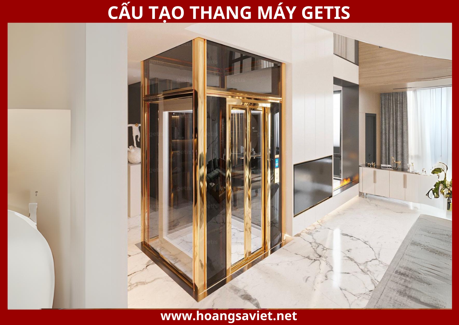 Cấu tạo của thang máy gia đình Getis Cấu tạo của thang máy gia đình Getis