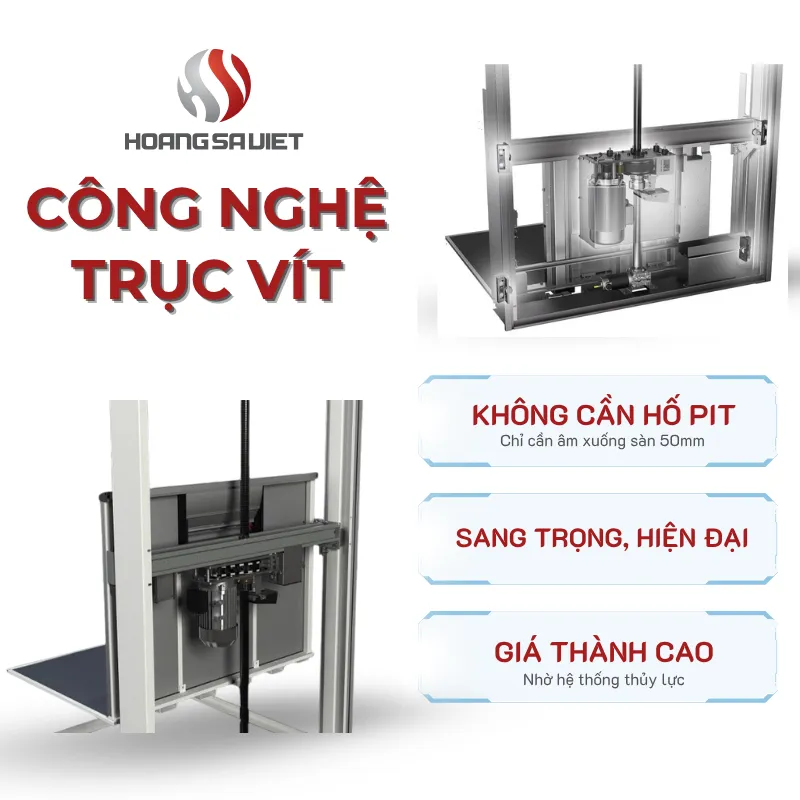 Công Nghệ Thang Máy Trục Vít