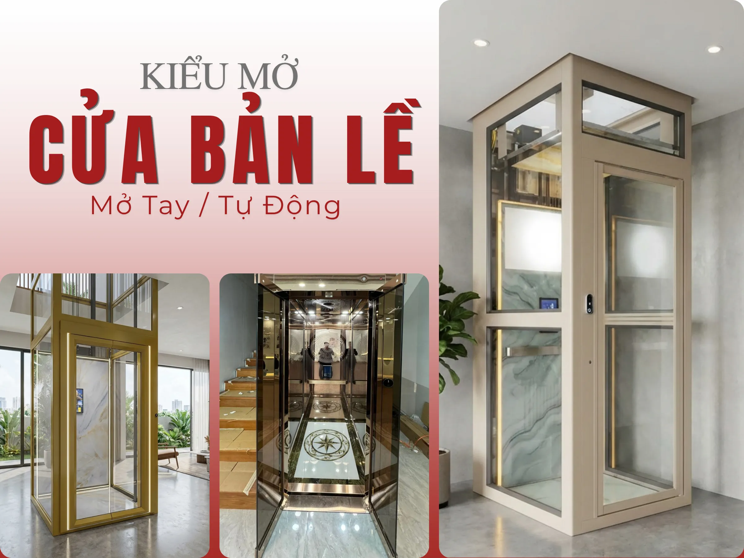 Cửa Bản Lề Mở Tay / Tư Động