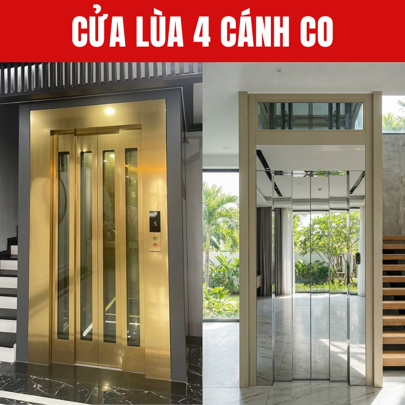 Cửa Lùa 4 Cánh Trung Tâm