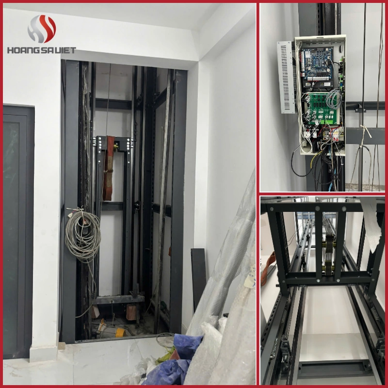 Hoàn thiện lắp ráp hệ thống tủ điện trung tâm và các hạng mục cơ khí bên trong giếng thang