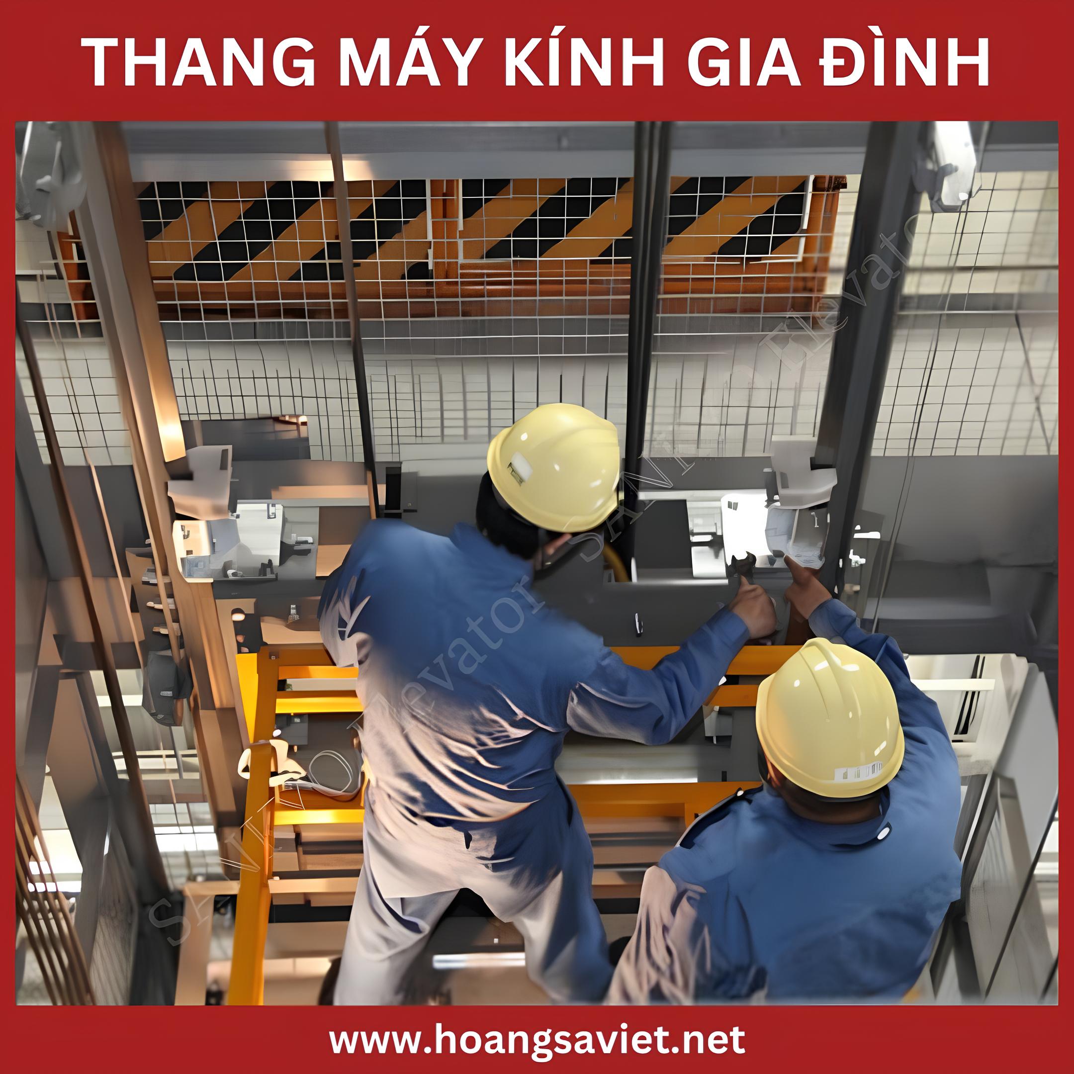 Nhân công lắp đặt thang máy kính gia đình Nhân công lắp đặt thang máy kính gia đình