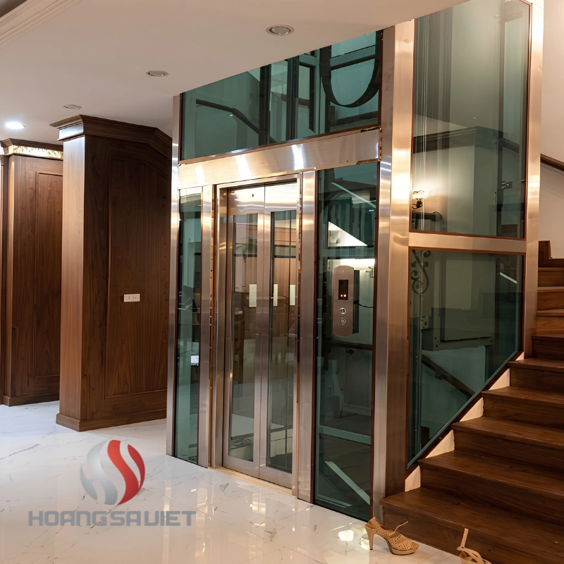 Thang máy Phú Gia Hưng với thiết kế cabin hiện đại và sang trọng
