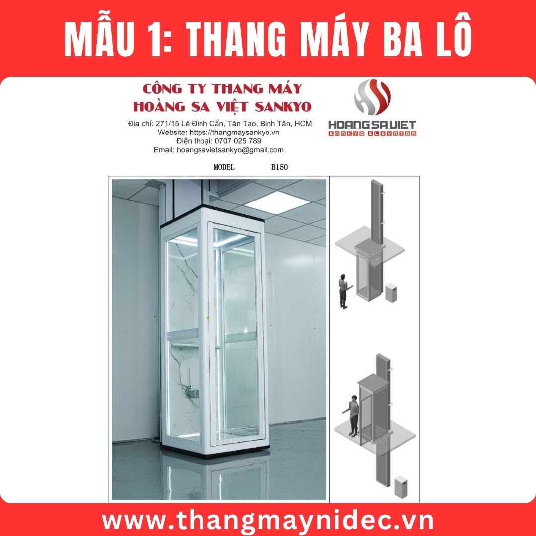 thang máy gia đình ba lô