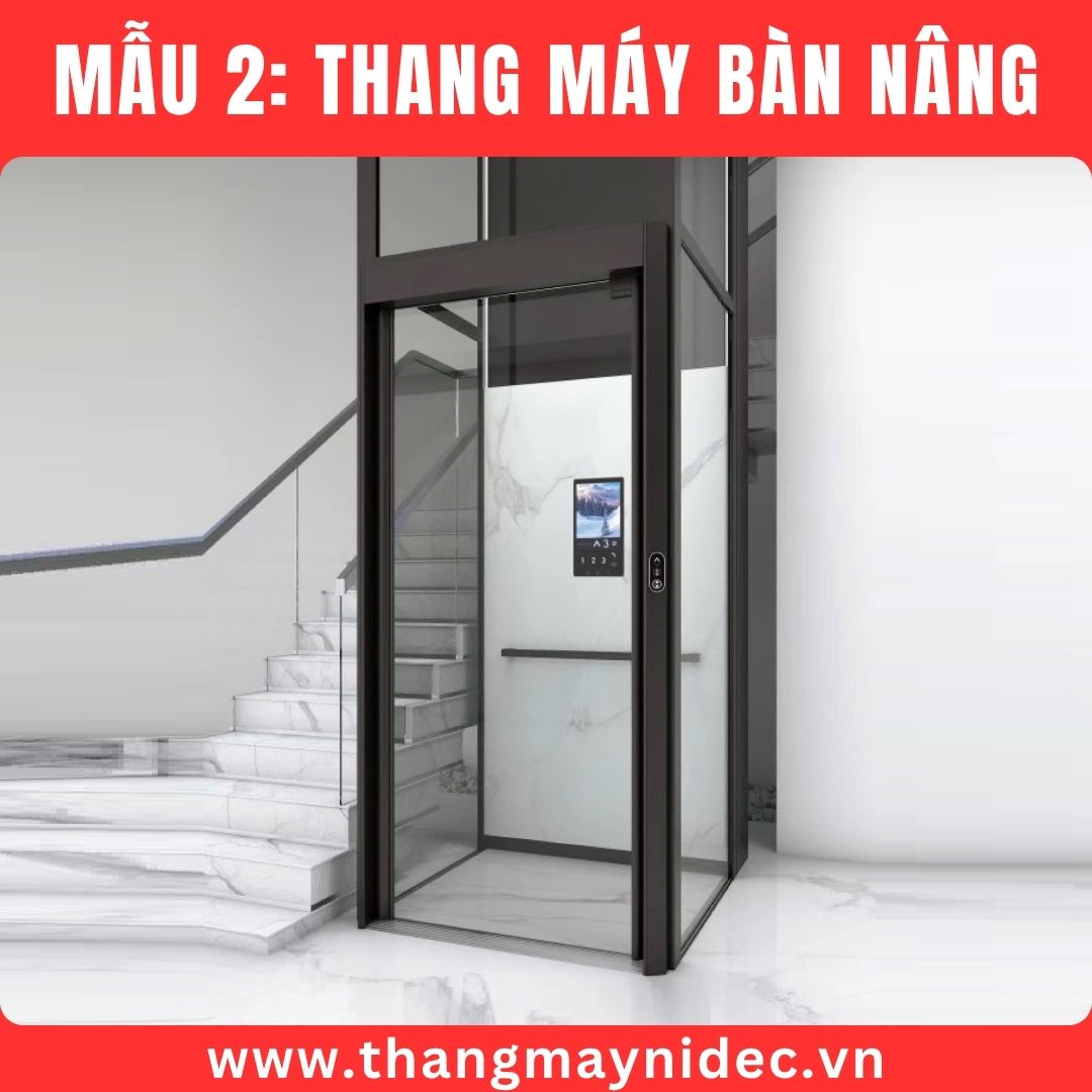 thang máy gia đình kiểu bàn nâng