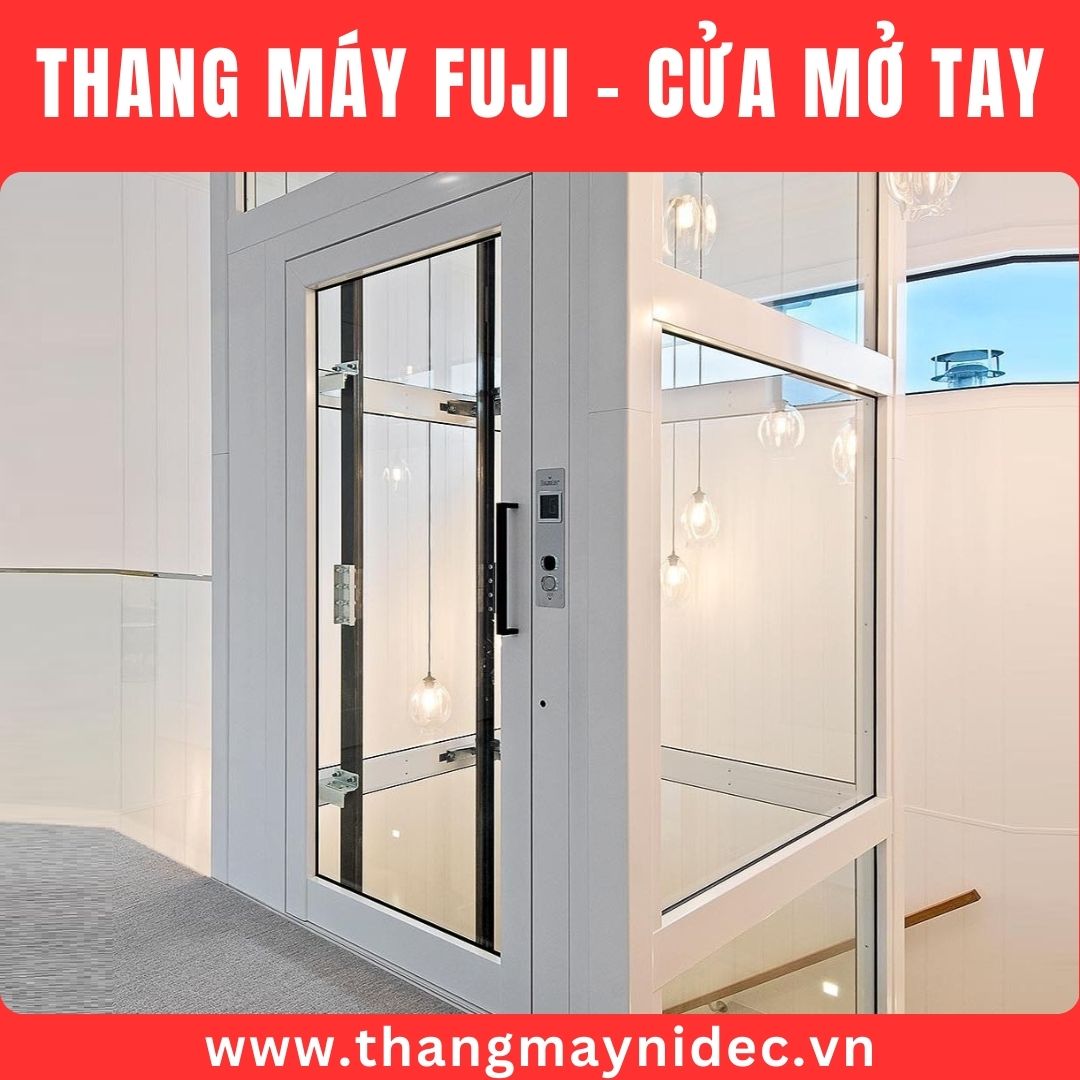 Hình ảnh minh họa thang máy fuji cửa mở tay Hình ảnh minh họa thang máy fuji cửa mở tay