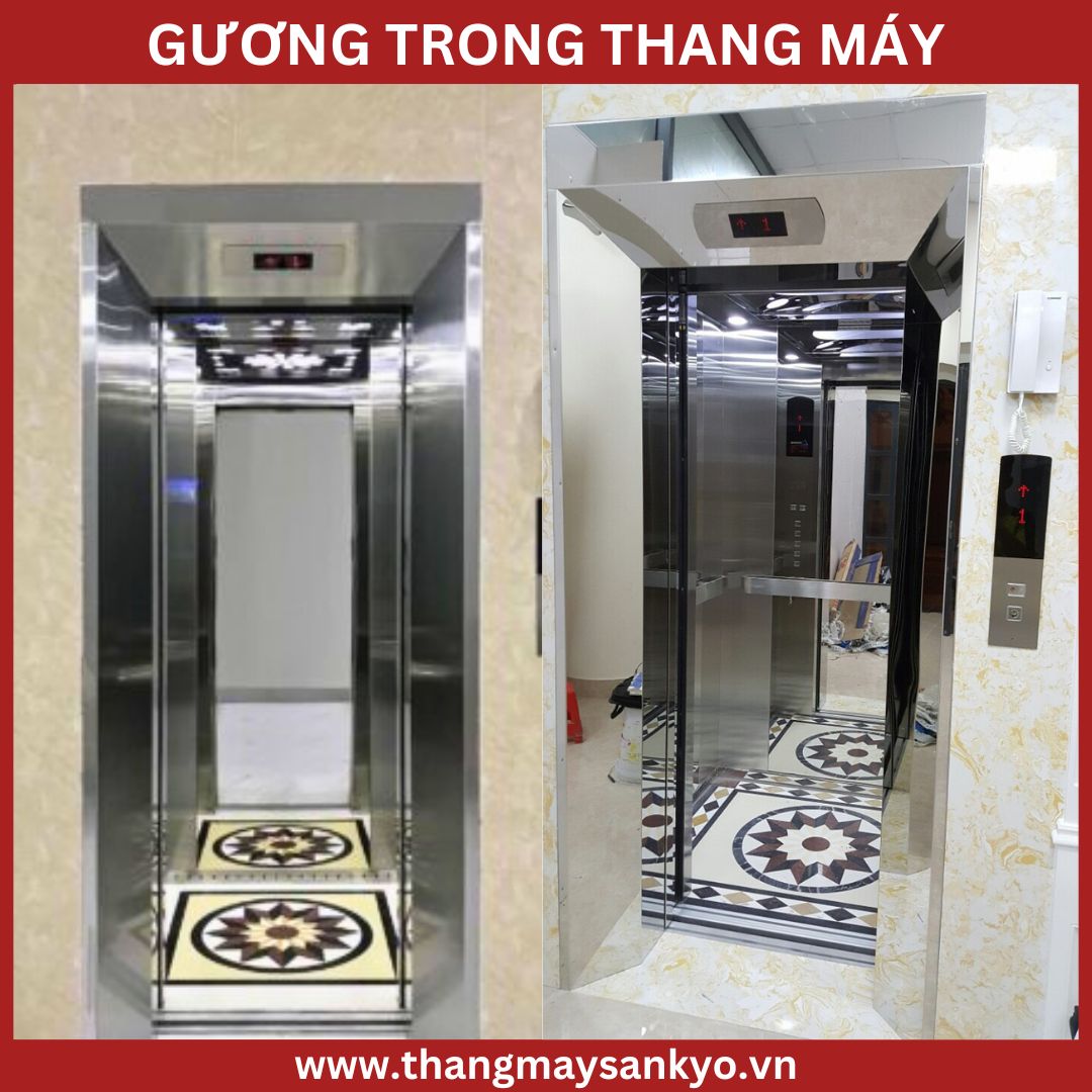 Lắp đặt gương trong thang máy Lắp đặt gương trong thang máy
