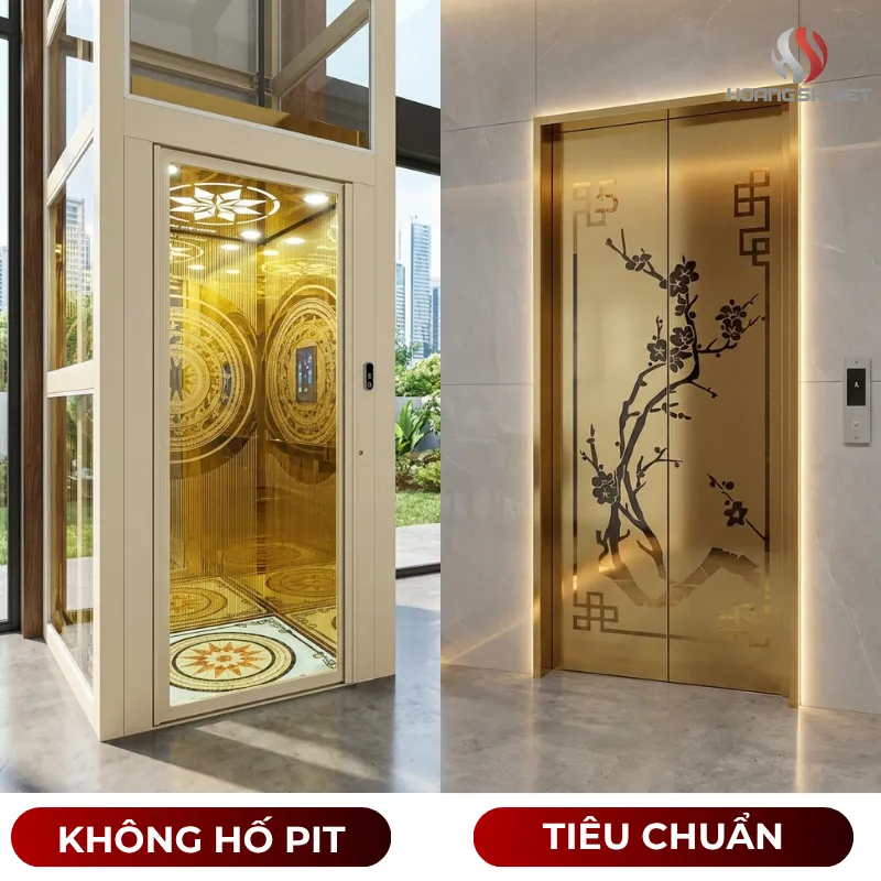 Hai mẫu thang máy gia đình 250kg phổ biến