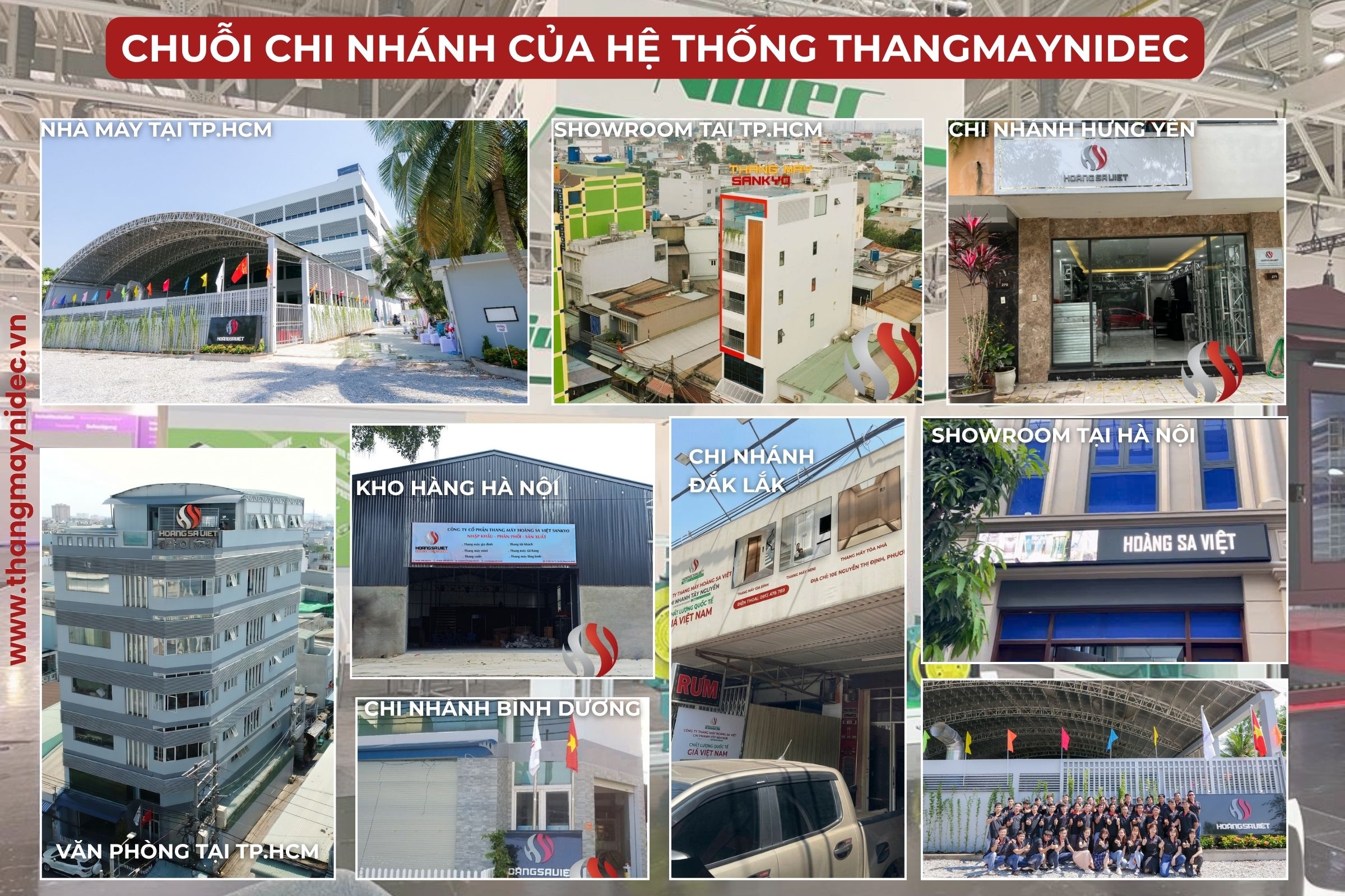 Hệ thống chi nhánh của THANGMAYNIDEC Hệ thống chi nhánh của THANGMAYNIDEC
