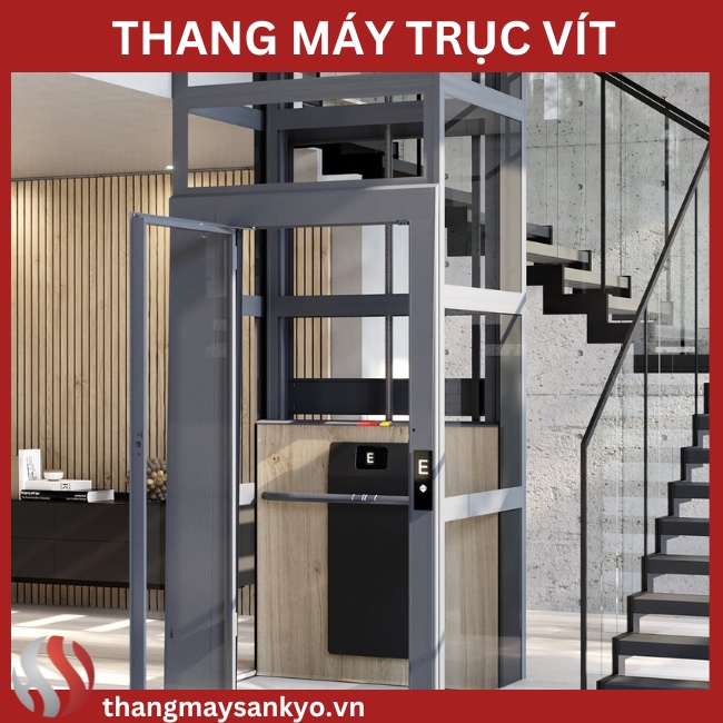 Mẫu thang máy trục vít đẹp Mẫu thang máy trục vít đẹp