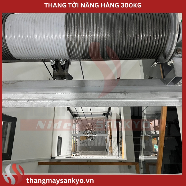 Ảnh minh hoạ ứng dụng thang tời hàng 300kg Ảnh minh hoạ ứng dụng thang tời hàng 300kg