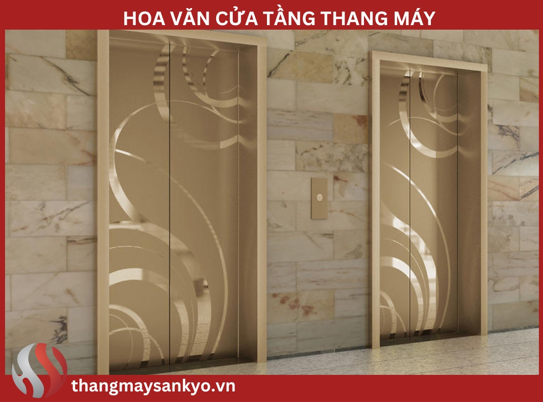Ảnh minh họa văn cửa tầng thang máy có hoa văn đẹp Ảnh minh họa văn cửa tầng thang máy có hoa văn đẹp