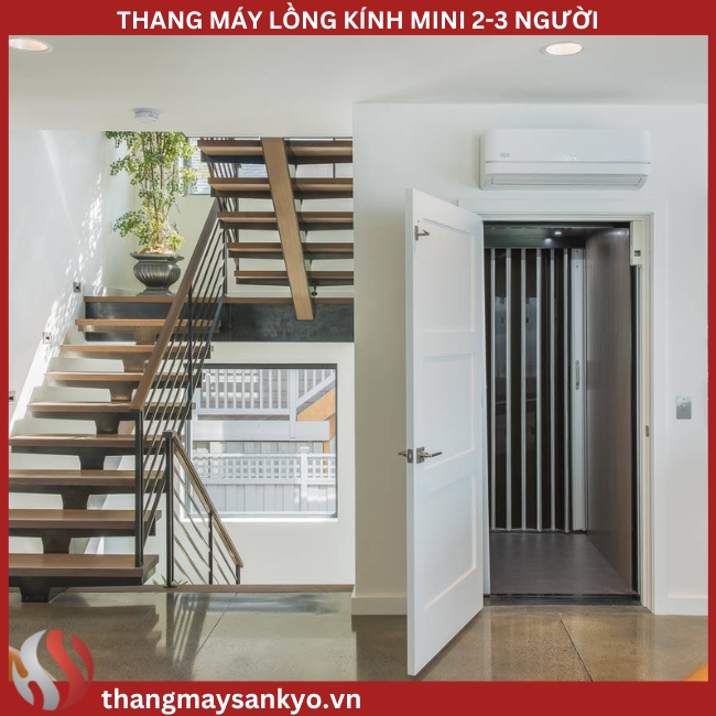 Hình ảnh minh hoạ thang máy kính mini 2-3 người Hình ảnh minh hoạ thang máy kính mini 2-3 người