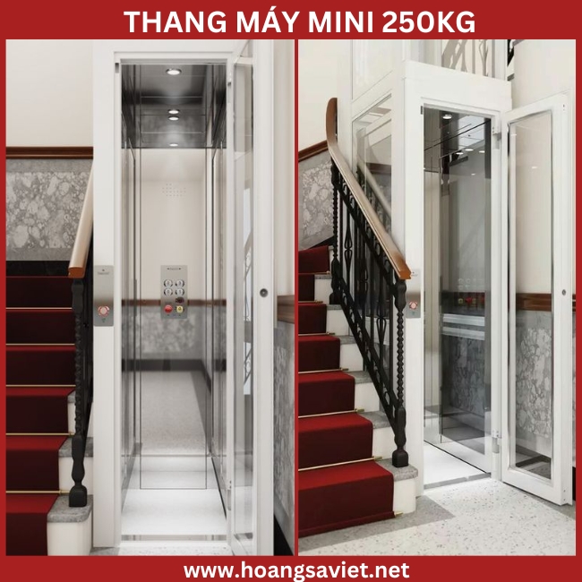 Một số mẫu thang máy mini 250kg đẹp Một số mẫu thang máy mini 250kg đẹp