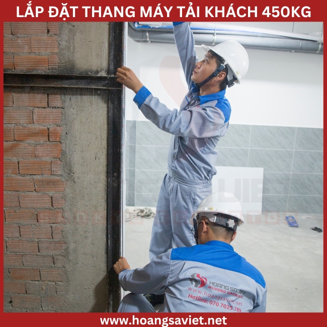 Hoang Sa Viet installs 450kg passenger elevator Hoang Sa Viet installs 450kg passenger elevator
