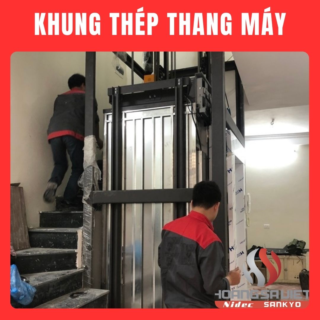 Khung thép thang máy Khung thép thang máy